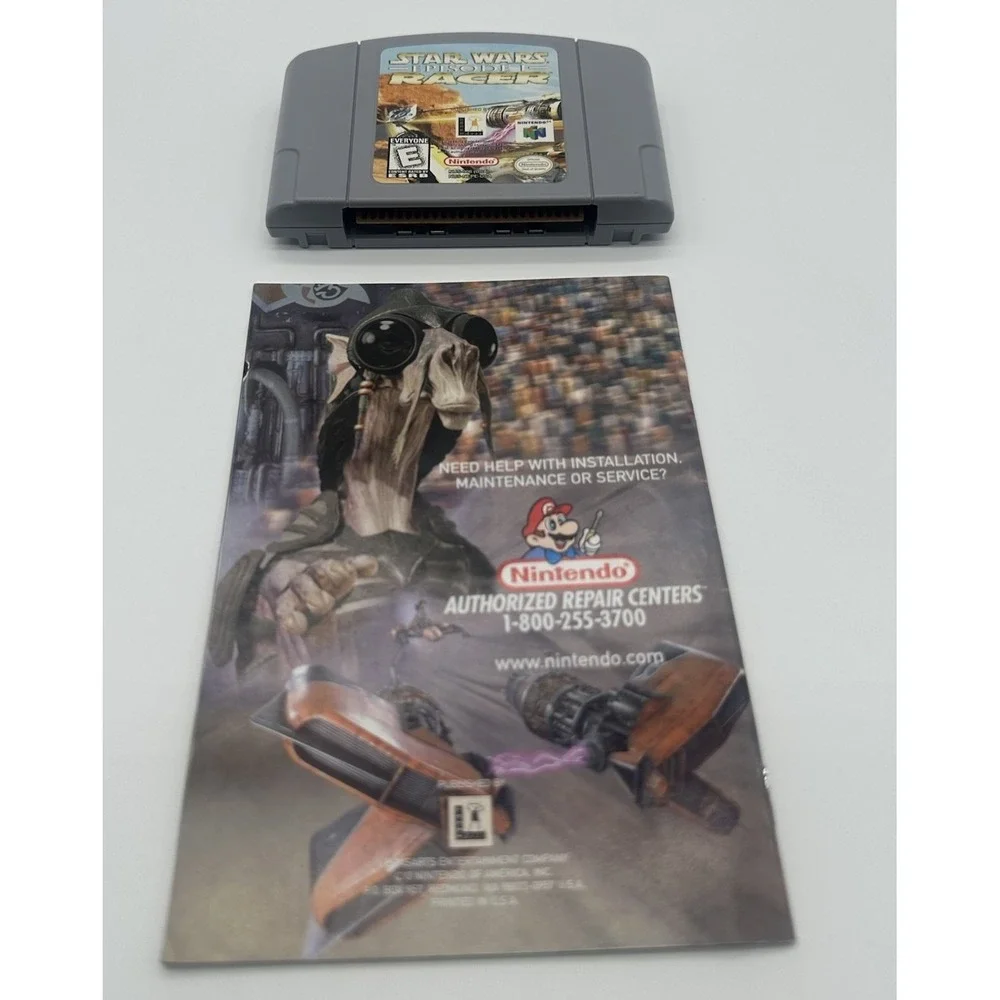 STAR WARS EPISODE 1 RACER NINTENDO 64 N64 AUTHENTIC CART TESTED WORKS + MANUAL